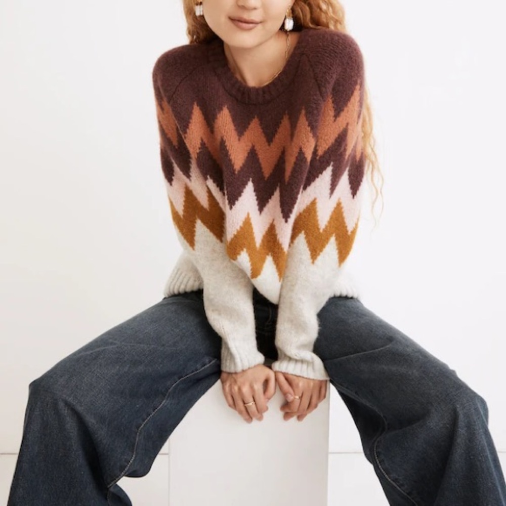 Madewell Delwood Fair Isle Pullover Sweater